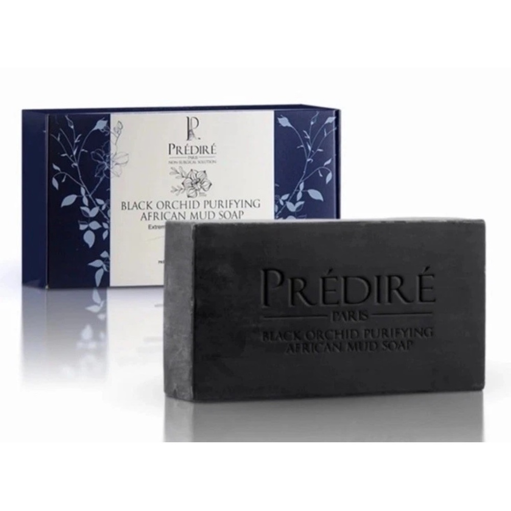 Sealed PREDIRE Paris Black Orchid Purifying African Mud Soap Antibacterial